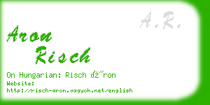 aron risch business card
